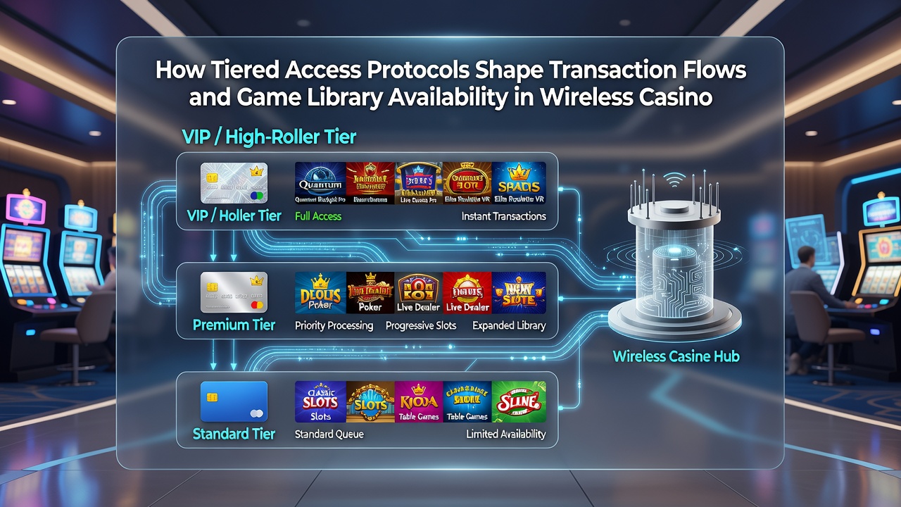 Mobile casino interface displaying different game libraries unlocked at successive access tiers
