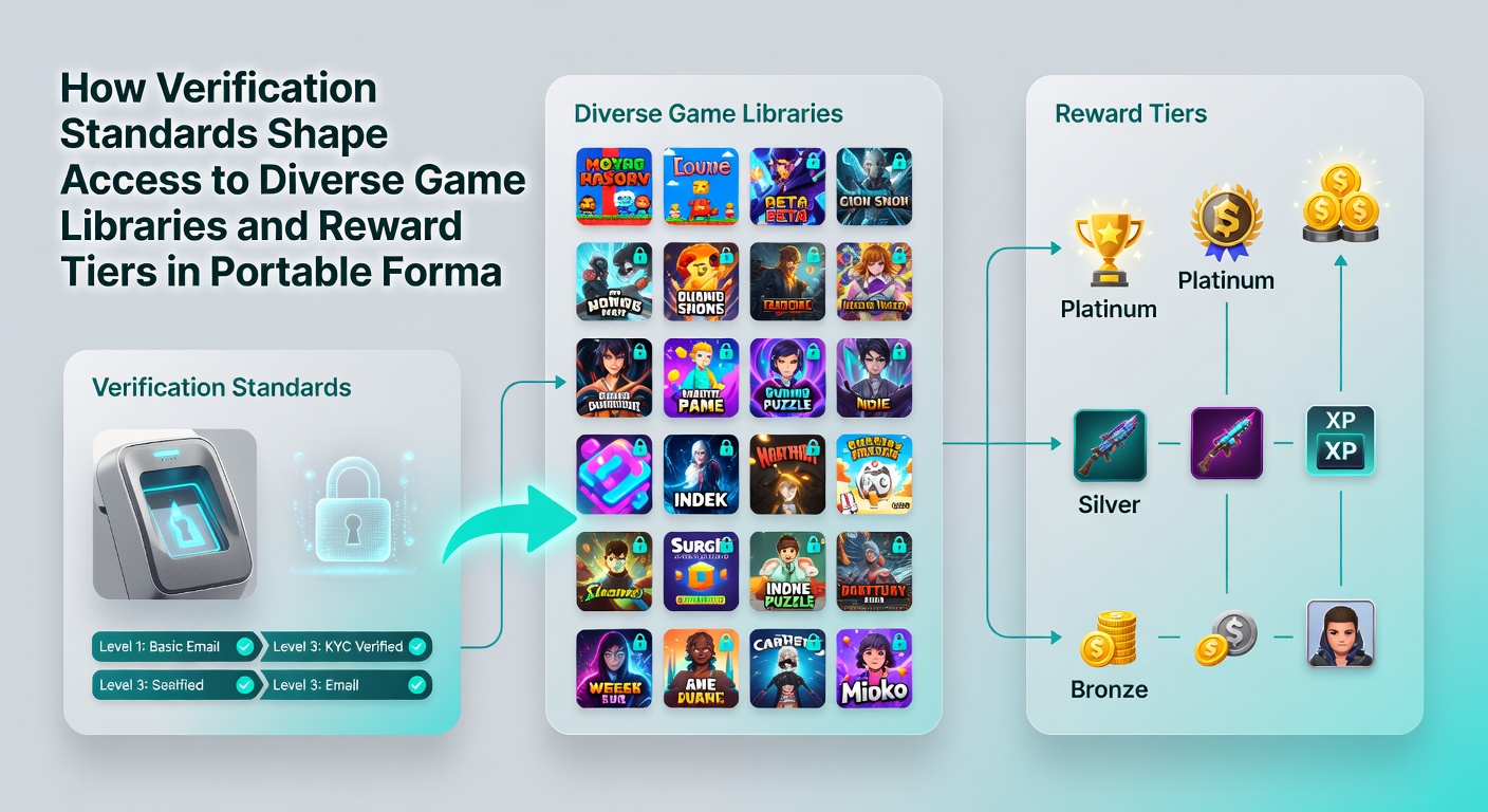 Tablet screen showing loyalty tier progression alongside game library filters